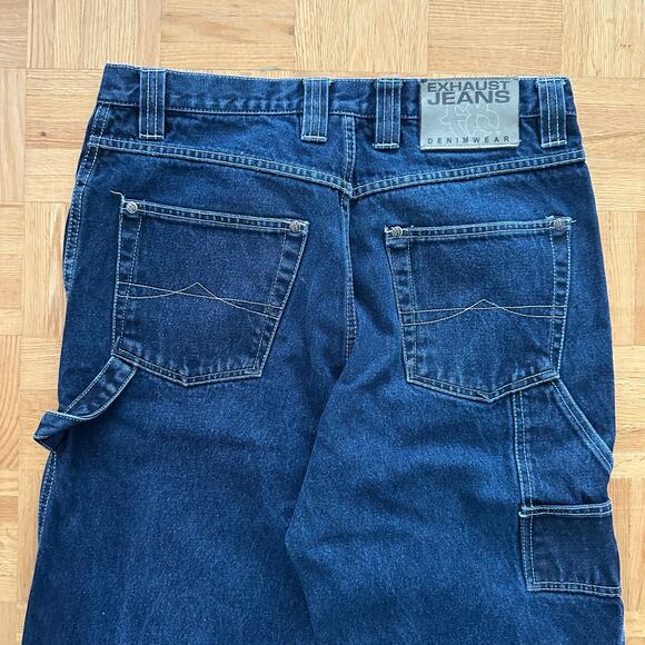Vintage y2k Exhaust Jeans Denim Carpenter Pants Wide Leg Baggy Size 34 x 32 - Picture 5 of 9